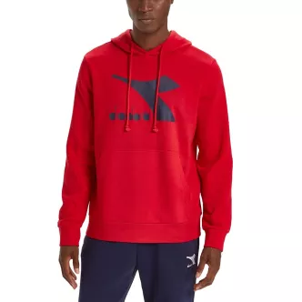 Red Diadora hooded sweatshirt