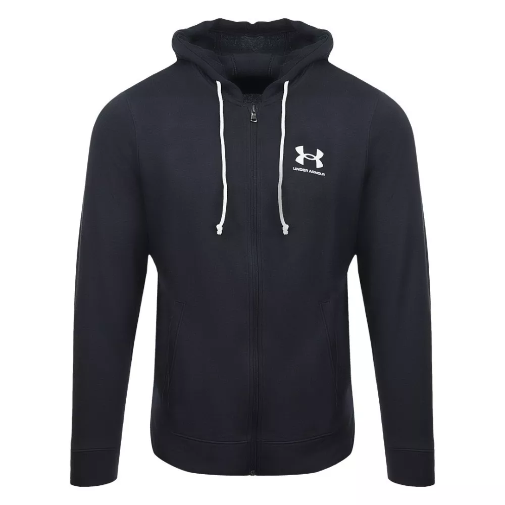 tuta rival terry nera full zip con cappuccio under armour