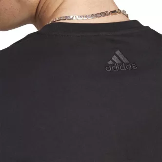 t-shirt nera essentials adidas single jersey big logo 
