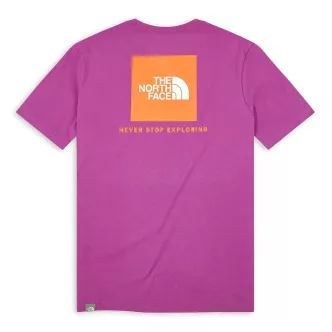 t-shirt the north face logo cuore viola 