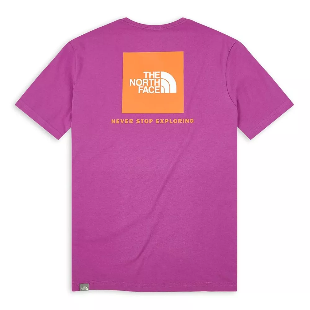 t-shirt the north face logo cuore viola 