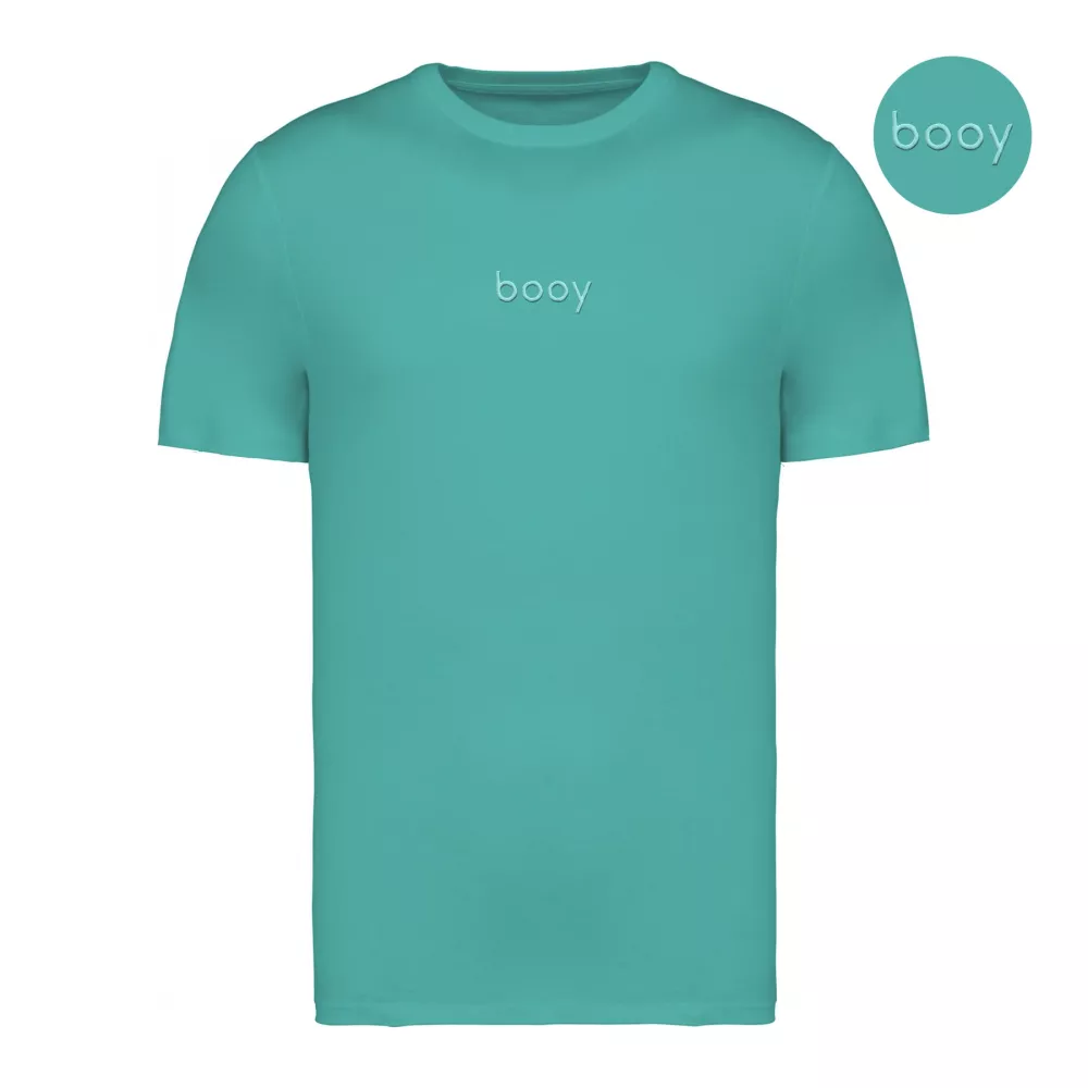 t-shirt unisex booy 170g grigio verde smeraldo