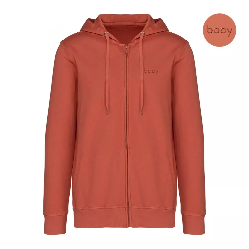 unisex booy hoodie with zip brick 