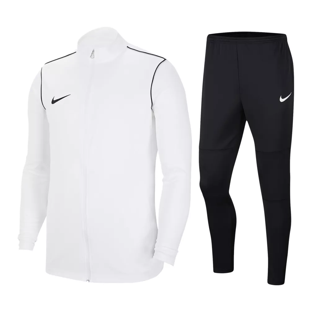 tuta nike park ful zip bianca e nera