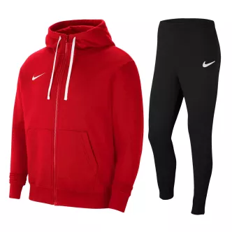 tuta nike felpata rossa full zip con cappuccio