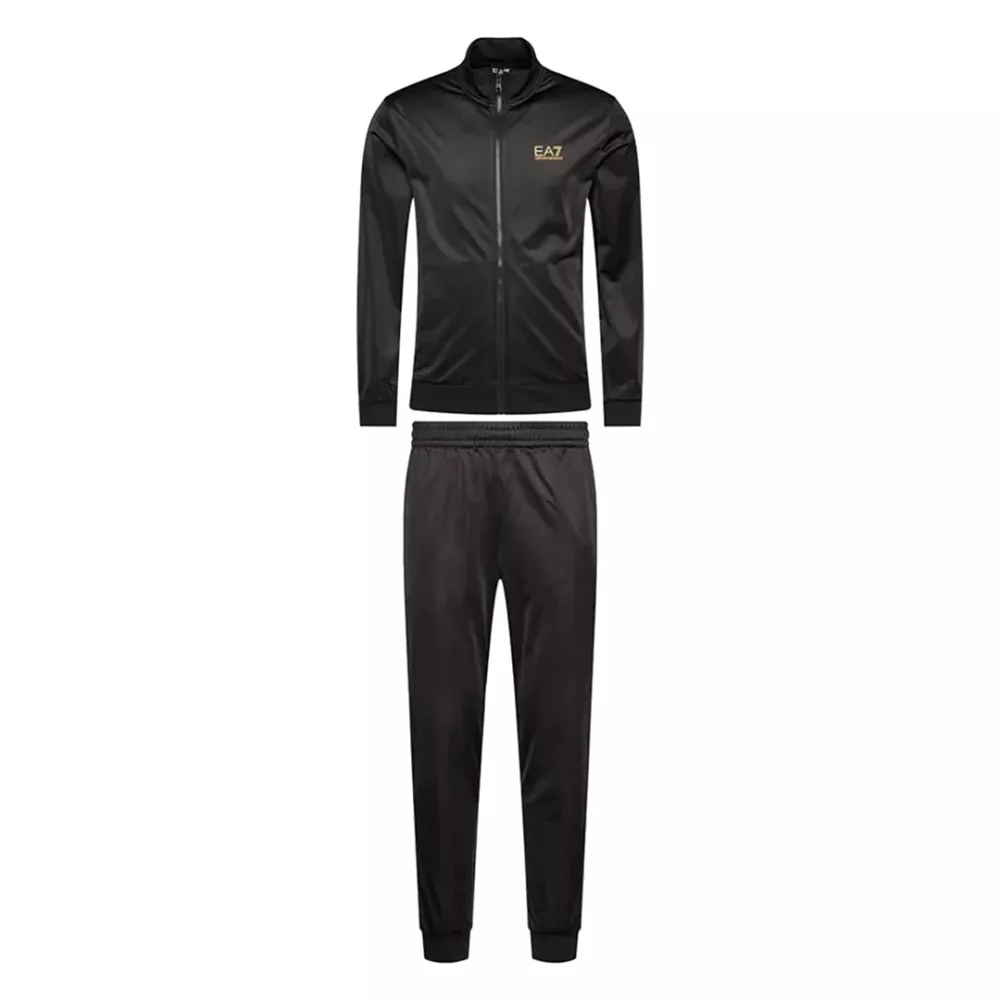 black tracksuit emporio armani logo ea7