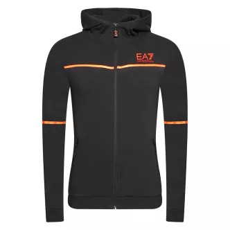 black emporio armani fluo ea7 logo tracksuit