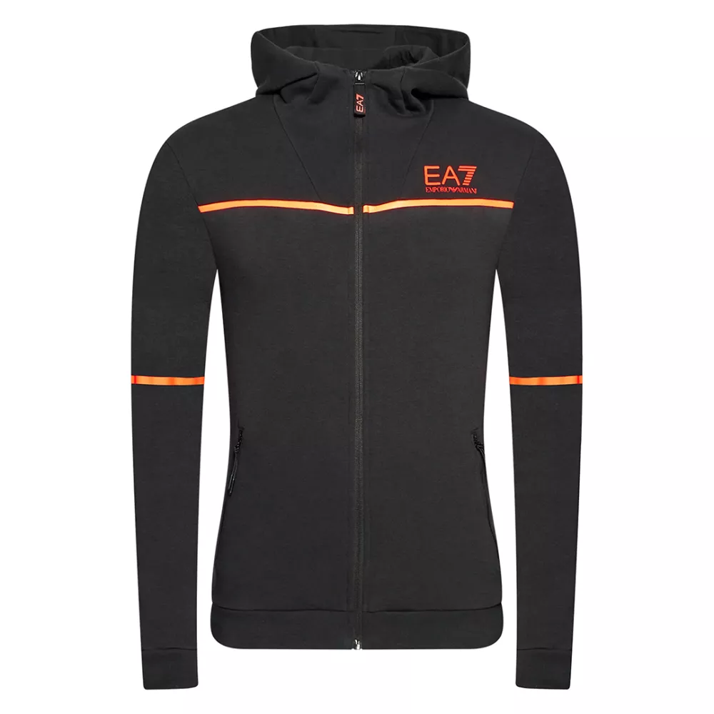 black emporio armani fluo ea7 logo tracksuit