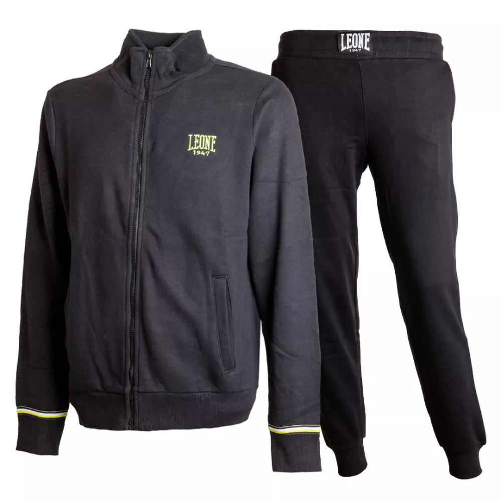 tuta nera Leone 1947 college ash full zip