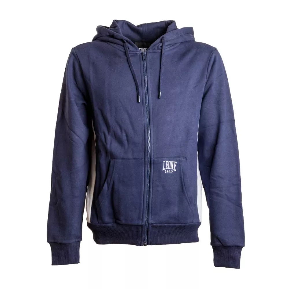 tuta blu e grigia Leone 1947 college ash full zip