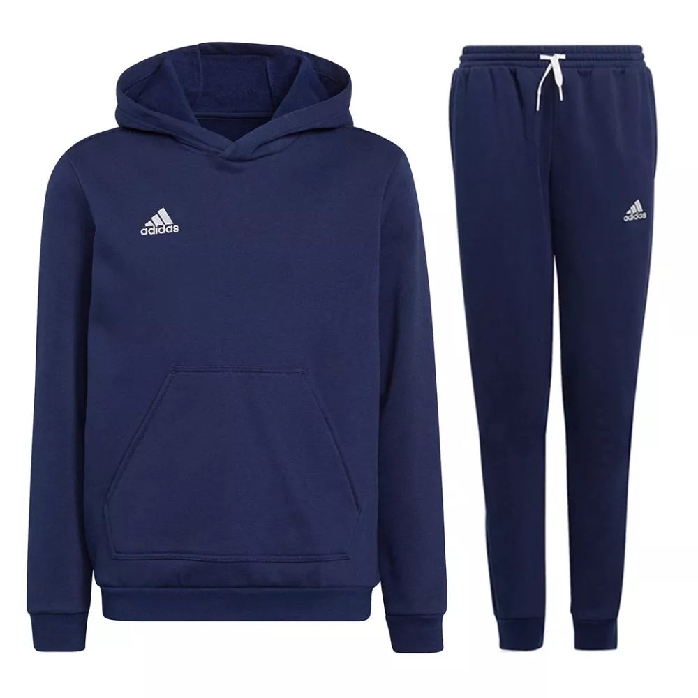 tuta felpata con cappuccio bambino adidas blu