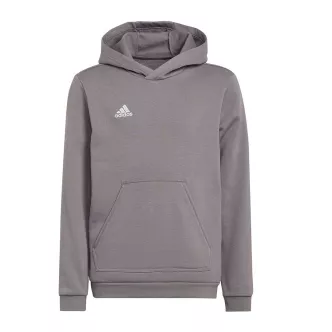 tuta felpata con cappuccio bambino adidas grigia