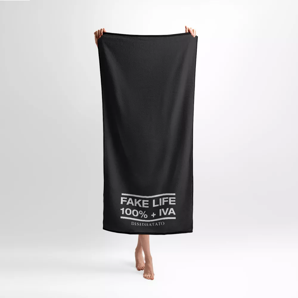 Fake Life beach towel