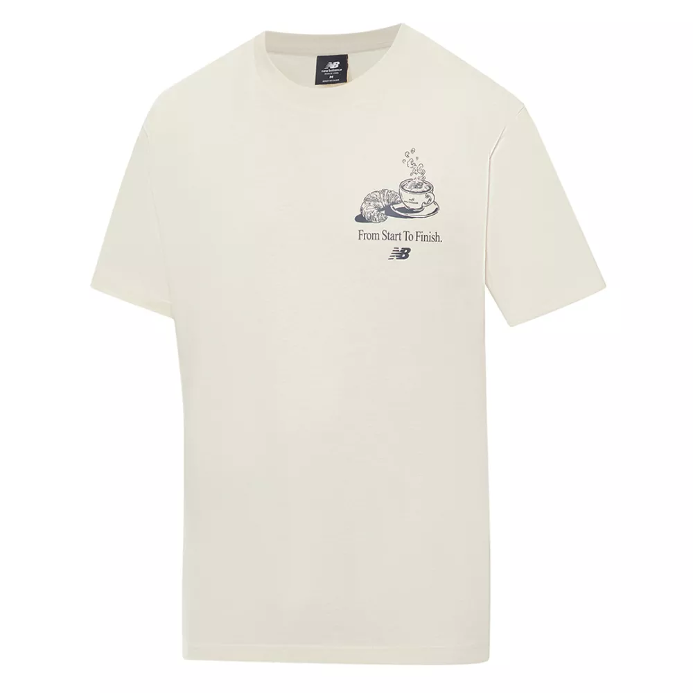 new balance white cotton cafe java t-shirt