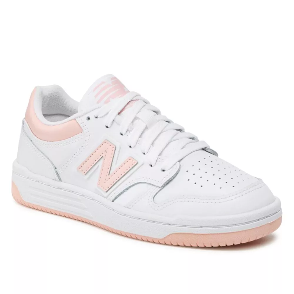 unisex lifestyle shoe new balance 480 white and pink