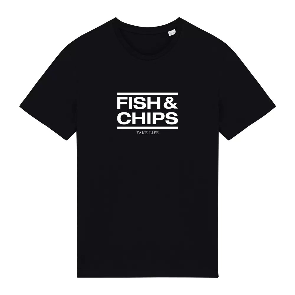 T-shirt con grafica "Fish&Chips"