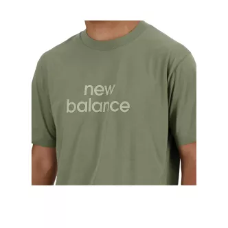 New Balance t-shirt Linear Dark Olivine