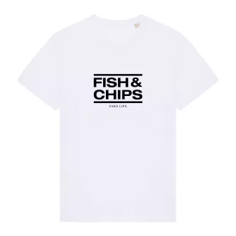 "Fish&Chips" white t-shirt