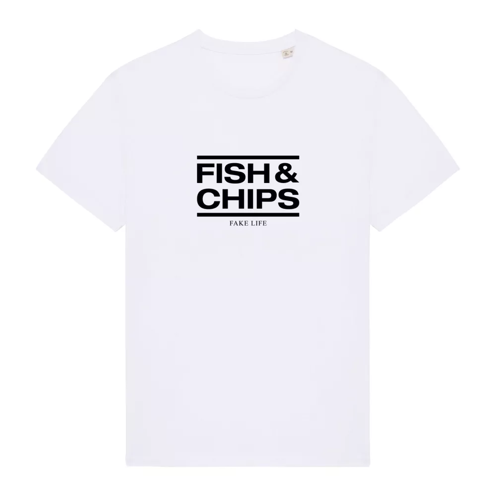 "Fish&Chips" white t-shirt