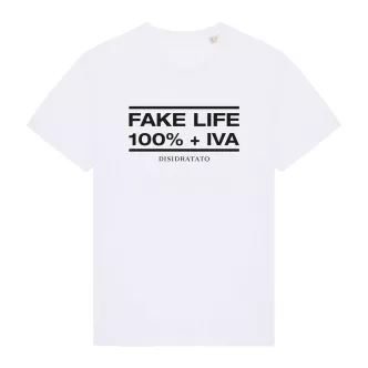 White unisex fessa e fatturato T-shirt