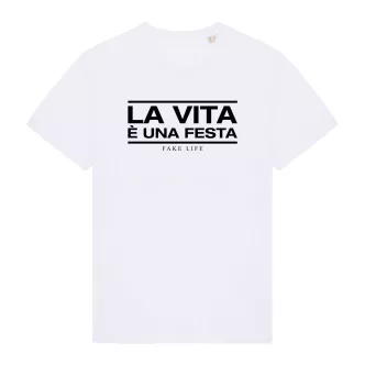 "La vita è una festa" white t-shirt