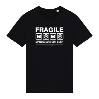 "Fragile, maneggiare con cura" black t-shirt