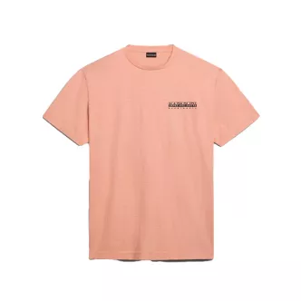 T-shirt salmone da uomo Napapijri