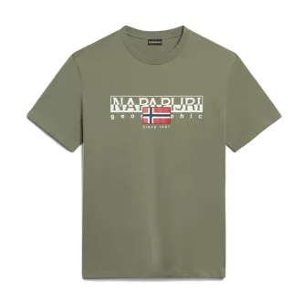 T-shirt verde  da uomo Napapijri