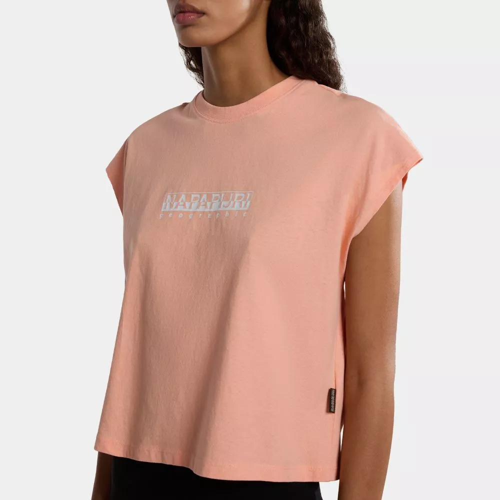 T-shirt oversize da donna rosa Napapijri