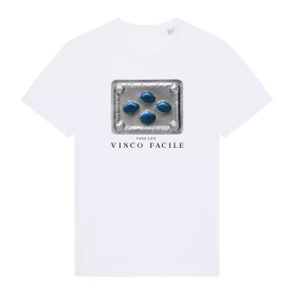 t-shirt unisex vinco facile bianca 