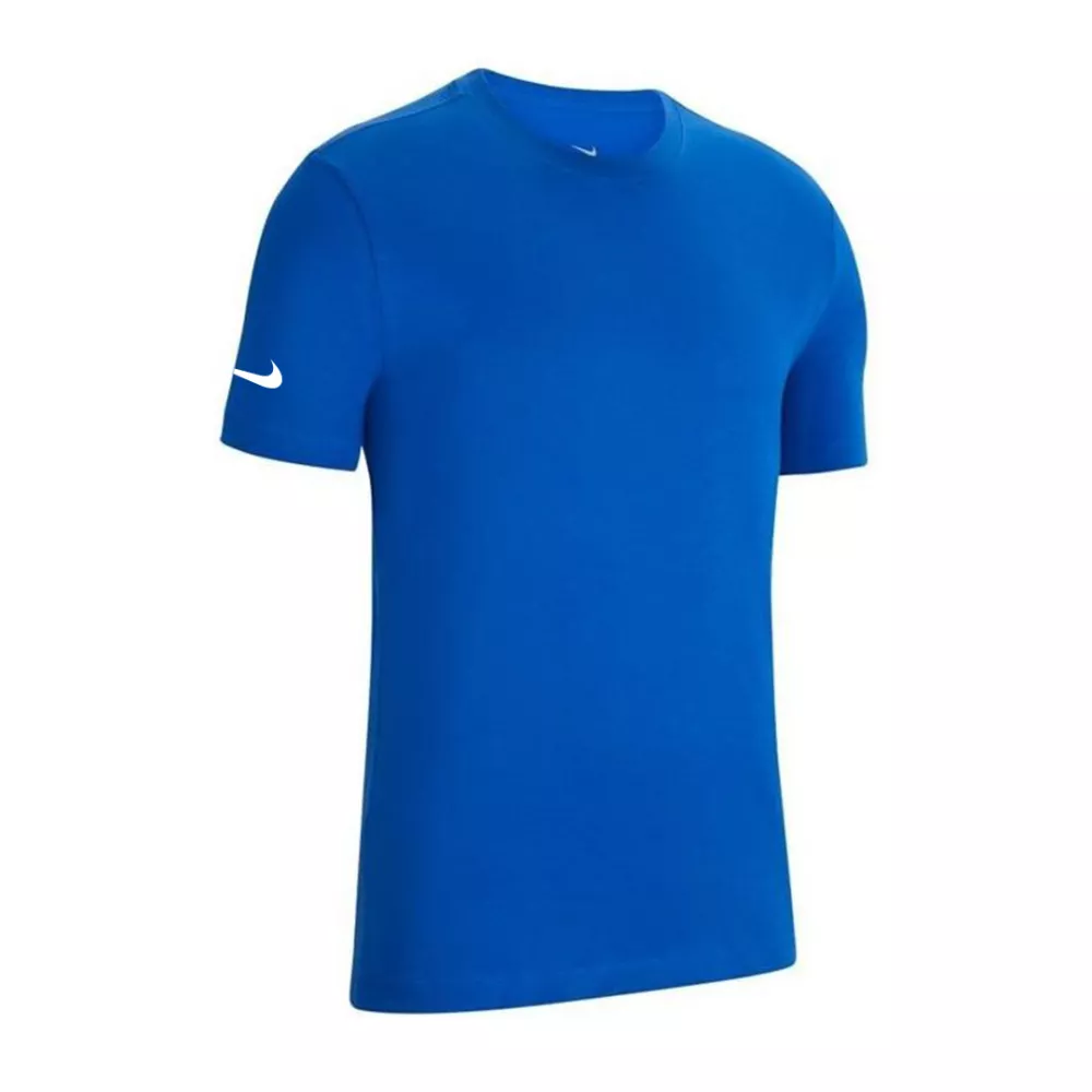 t-shirt blu royal nike swoosh su manica