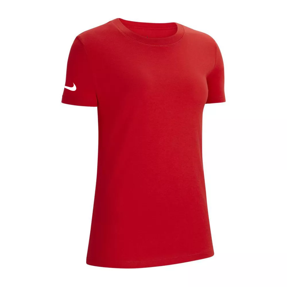 t-shirt donna rossa nike swoosh su manica