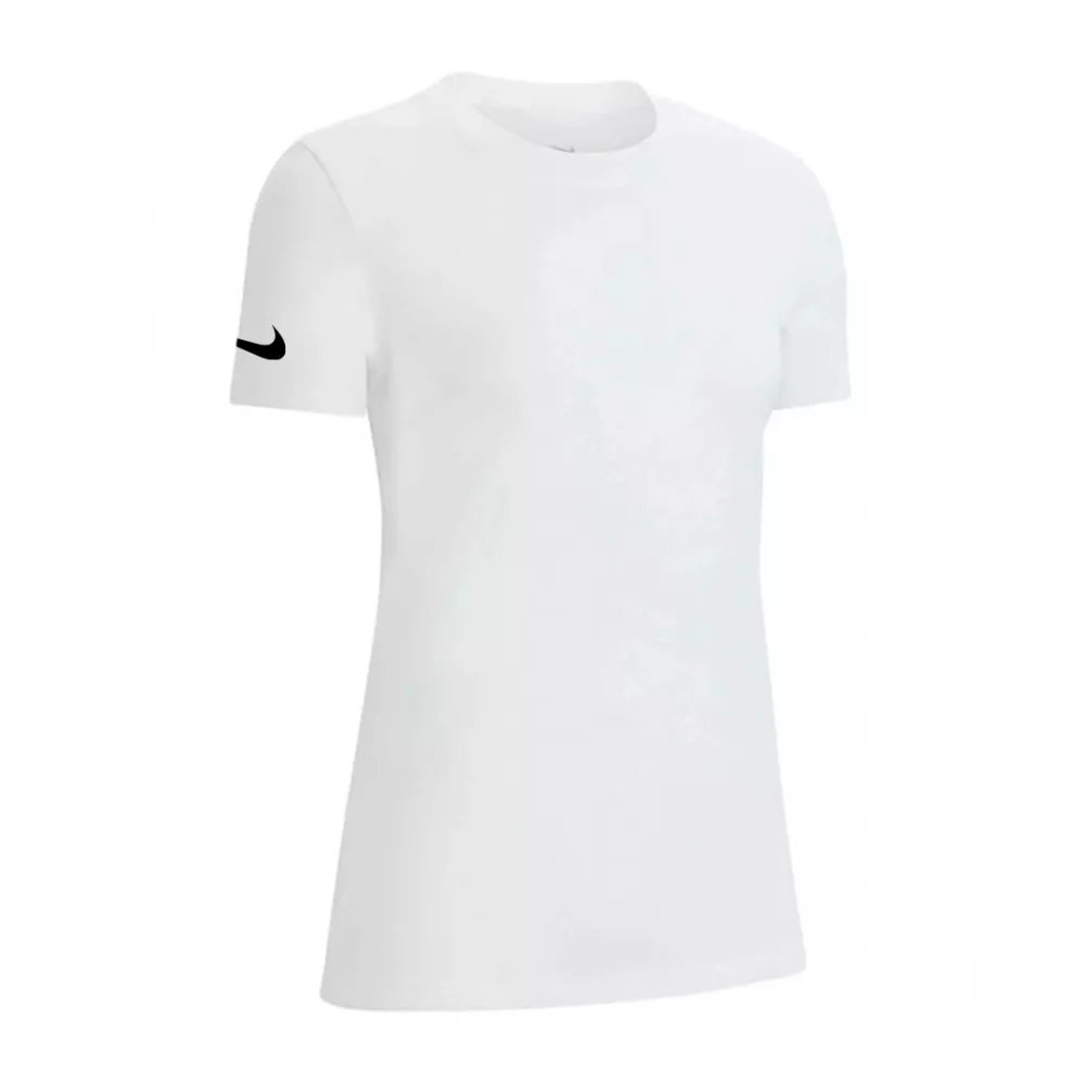 t shirt donna bianca nike swoosh su manica