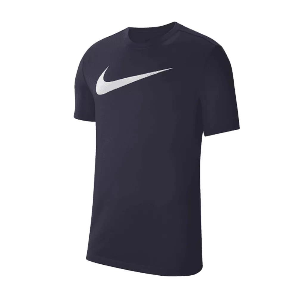 t-shirt nike blu swoosh bianco