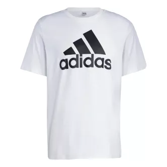 white adidas essentials single jersey big logo t-shirt 