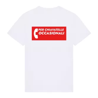 T-shirt bianca "Chiavatelle occasionali"