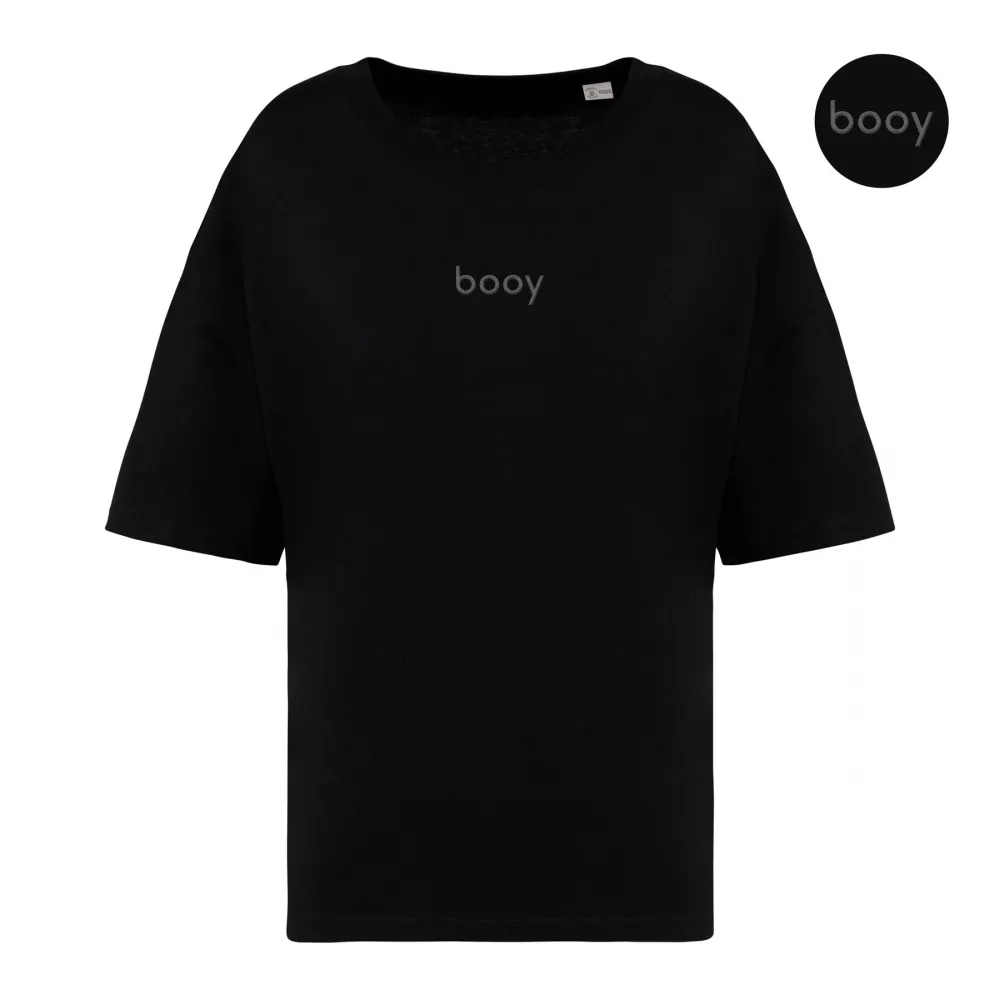 t-shirt donna oversize booy 180g nera